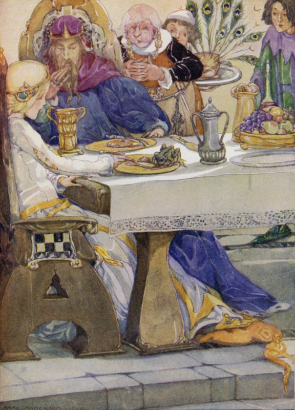 Frøprinsen (farve litho) af Anne (after) Anderson