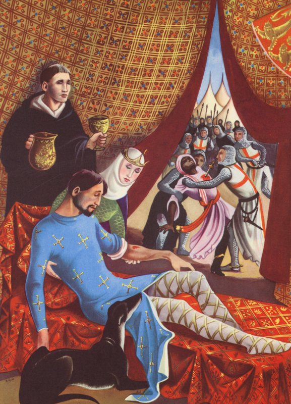 Edward I og Eleanor af Kastilien (farvelitografi) af Anne & Johnstone Janet (1928 79) Johnstone