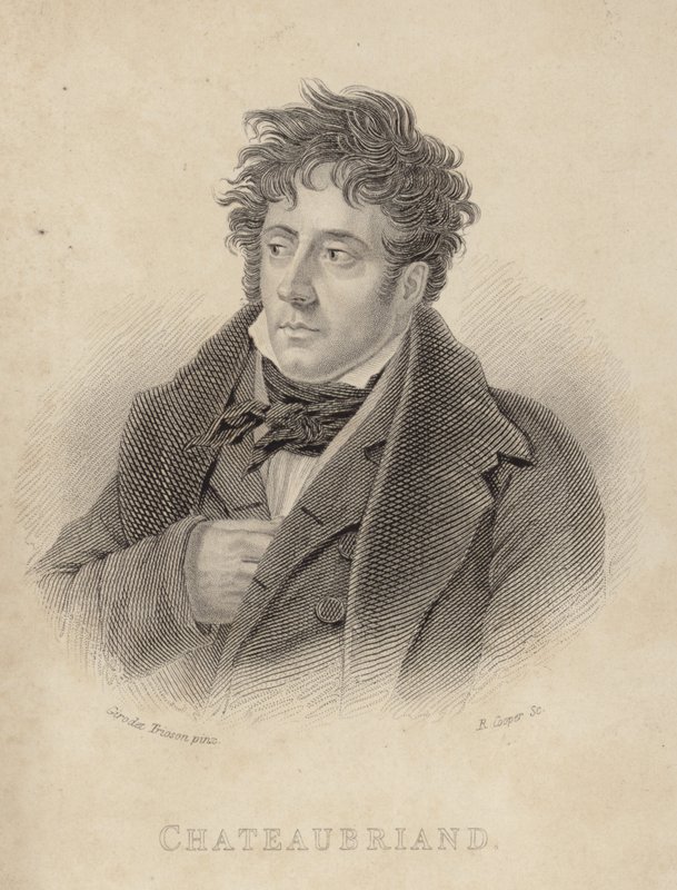 Portræt af vicomte de Chateaubriand af Anne Louis Girodet de Roucy Trioson