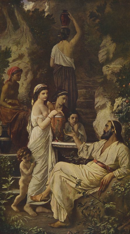 Hafiz ved springvandet (oliemaleri) af Anselm Feuerbach