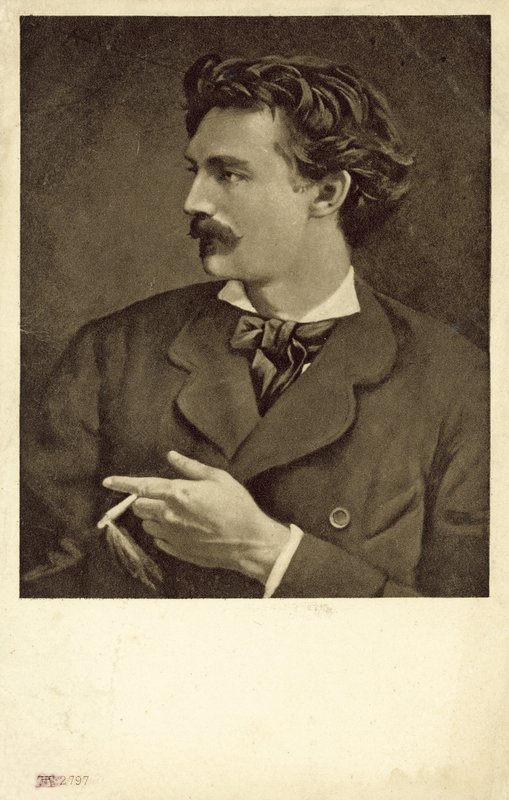 Selvportræt af Anselm Feuerbach, tysk kunstner af Anselm Feuerbach