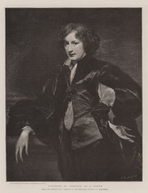 Portræt af Vandyck som ung af Anthony van Dyck