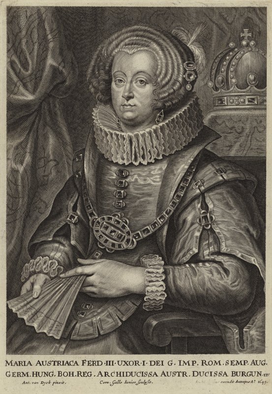 Portræt af ærkehertuginde Maria af Østrig af Anthony van Dyck