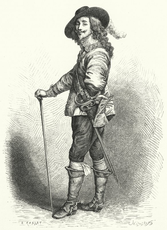Charles I, konge af England, Skotland og Irland (gravering) af Anthony van (after) Dyck