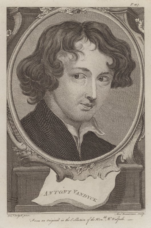 Sir Anthony van Dyck, flamsk kunstner aktiv i England (gravering) af Anthony van (after) Dyck