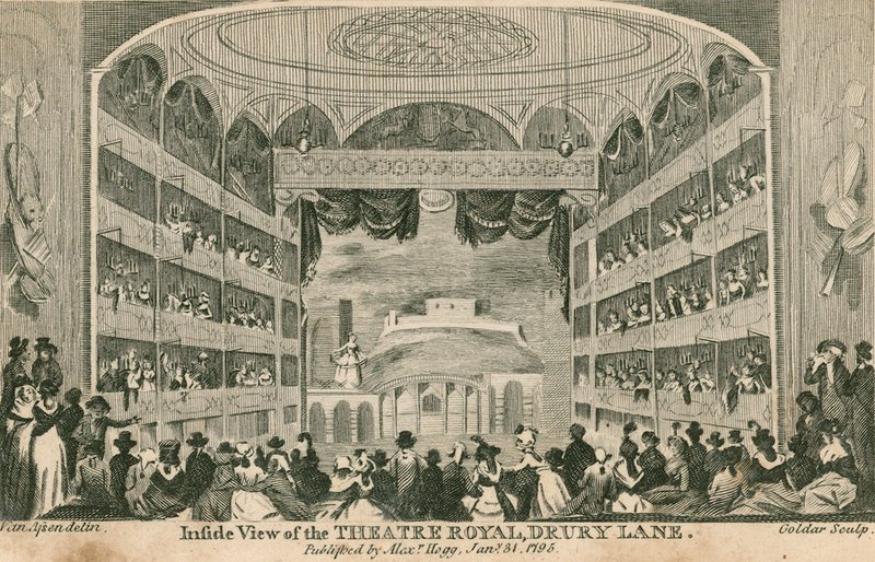 Indvendig udsigt af Theatre Royal, Drury Lane, London af Anthony van Assen