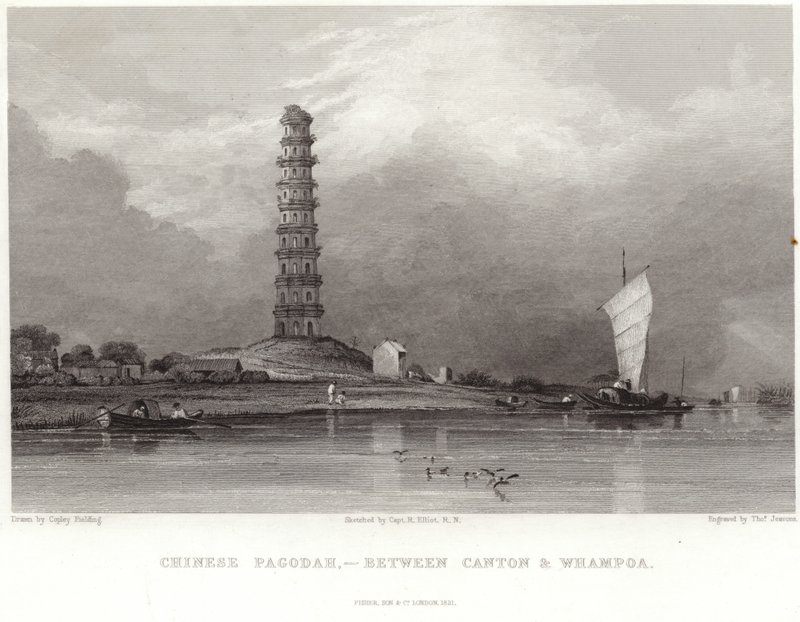 Kinesisk pagode mellem Canton og Whampoa af Anthony van Dyck