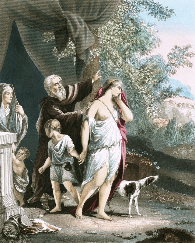 Hagar og hendes søn går bort af Anthony van Dyck