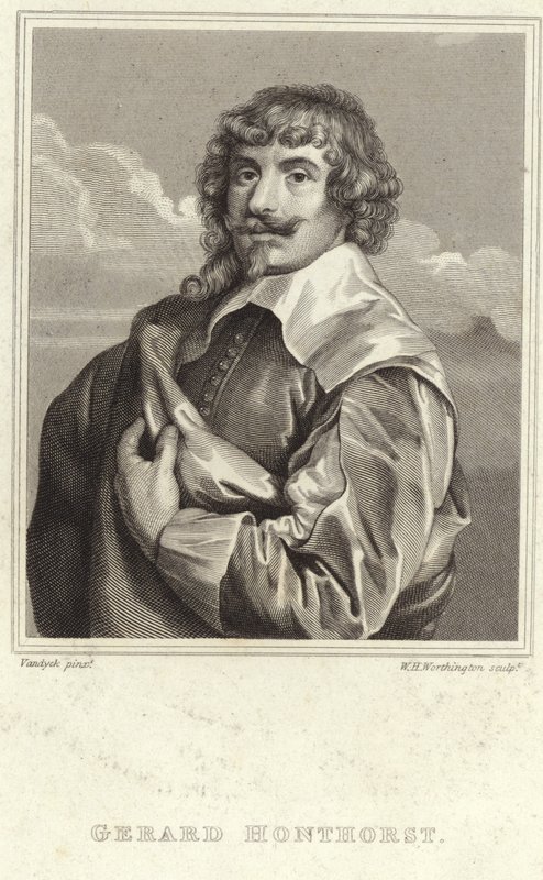 Portræt af Gerard van Honthorst af Anthony van Dyck