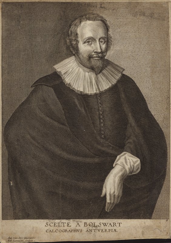 Portræt af Schelte a Bolswert af Anthony van Dyck