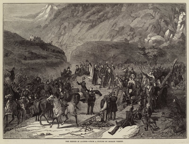 Franskmændene i Algier af Antoine Charles Horace Vernet