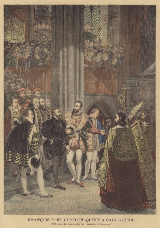 Francis I og Charles V i Saint-Denis af Antoine Jean Gros