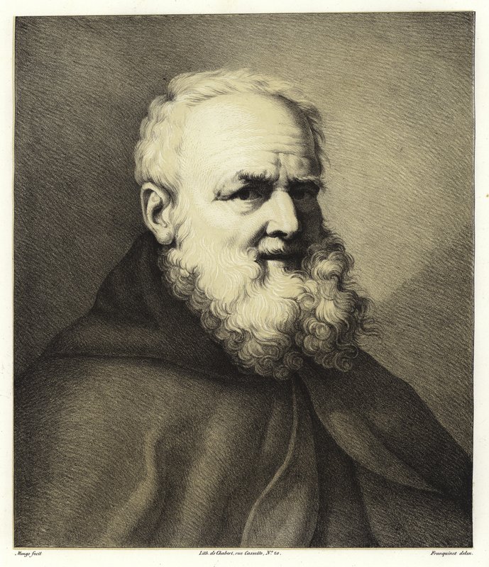 Portræt af en skægget mand af Anton Raphael Mengs