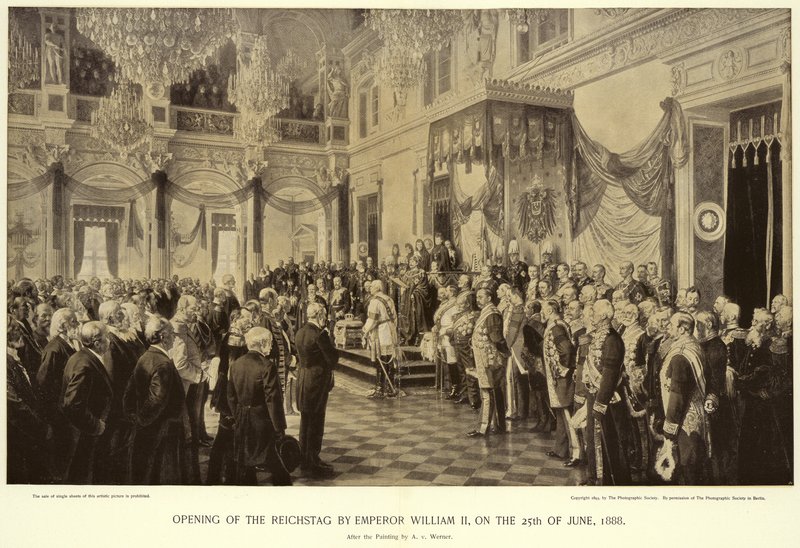 Åbning af rigsdagen af kejser Vilhelm II af Anton Alexander von Werner