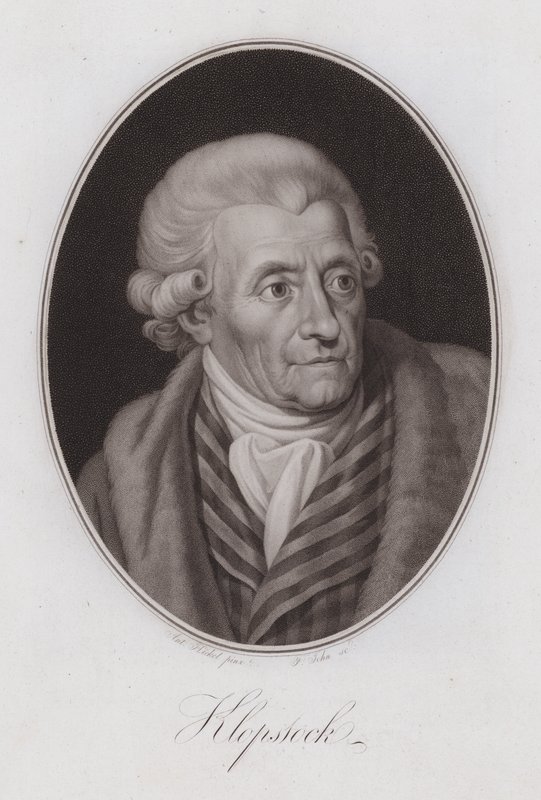 Friedrich Gottlieb Klopstock, tysk digter (stik) af Anton Hickel