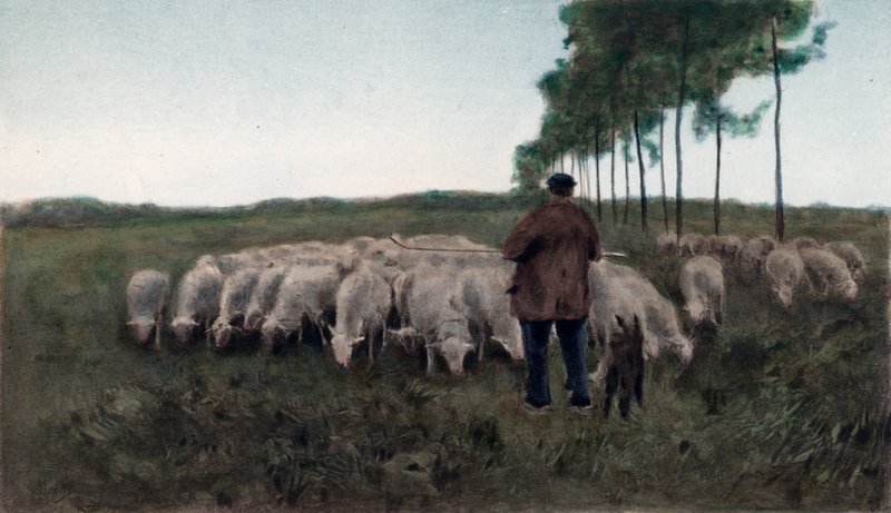 Efterår (fotogravure i farver) af Anton Mauve