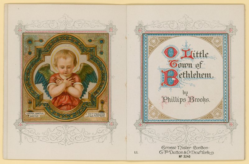 Illustration til O Little Town of Bethlehem (chromolitho) af Archibald Henning