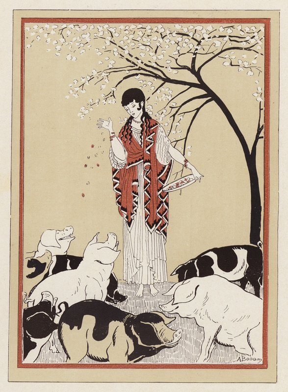 Circe fodrer Odysseus