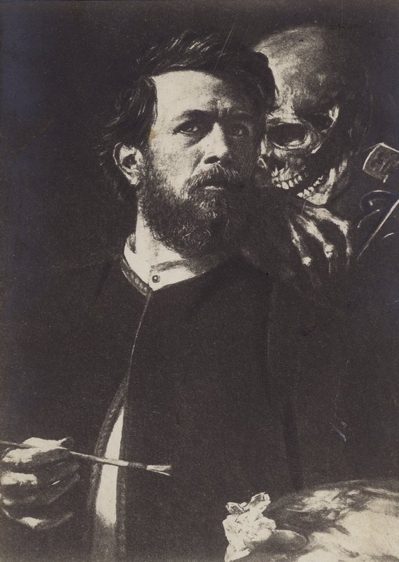Selvportræt med Death Playing the Fiddle, 1872 af Arnold Böcklin