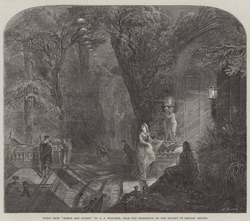 Scene fra Romeo og Julie af Arthur Joseph Woolmer