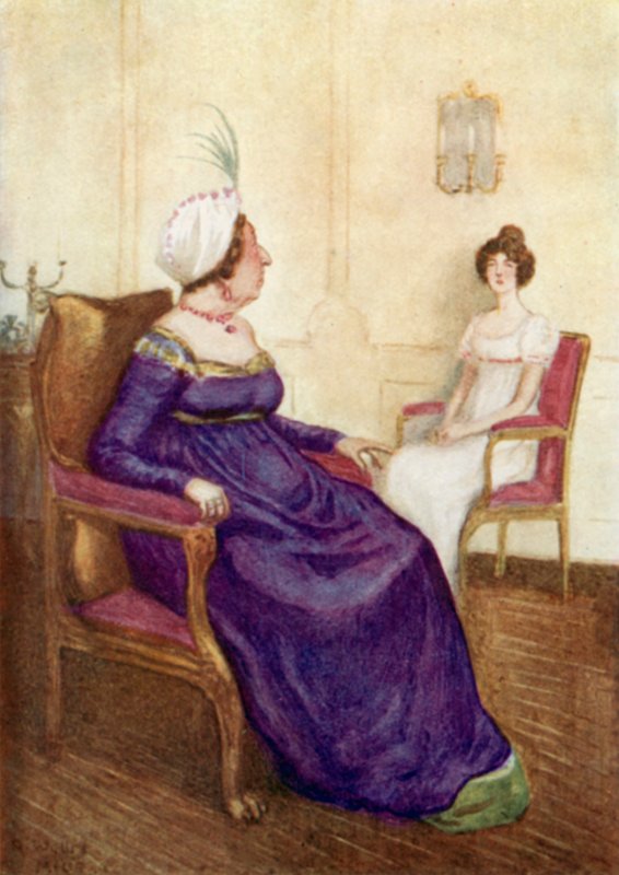 Illustration til Stolthed og fordom af Jane Austen af Arthur Wallis Mills