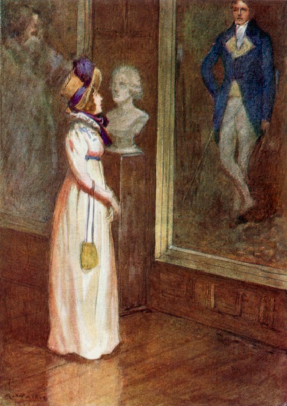Illustration til Stolthed og fordom af Jane Austen af Arthur Wallis Mills