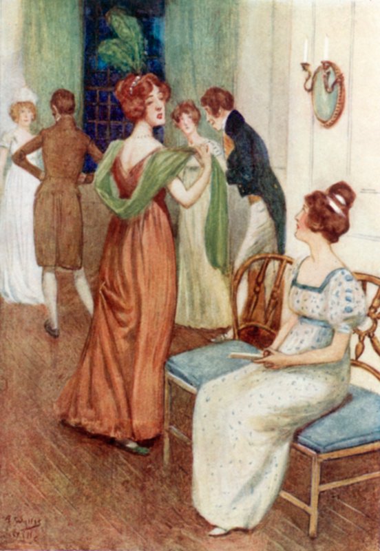 Illustration til Stolthed og fordom af Jane Austen af Arthur Wallis Mills