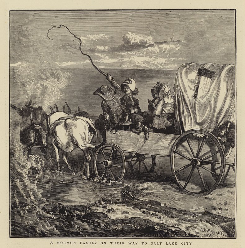 En mormonfamilie på vej til Salt Lake City af Arthur Boyd Houghton