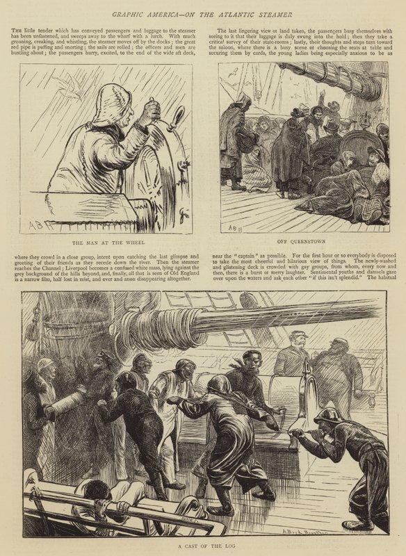 Grafisk Amerika, på Atlanterhavsdamperen af Arthur Boyd Houghton