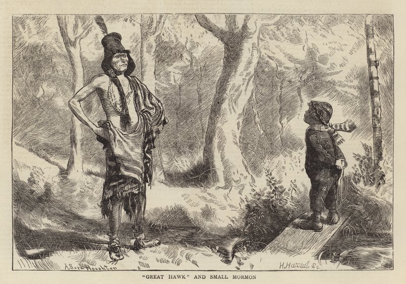 Great Hawk og Small Mormon af Arthur Boyd Houghton