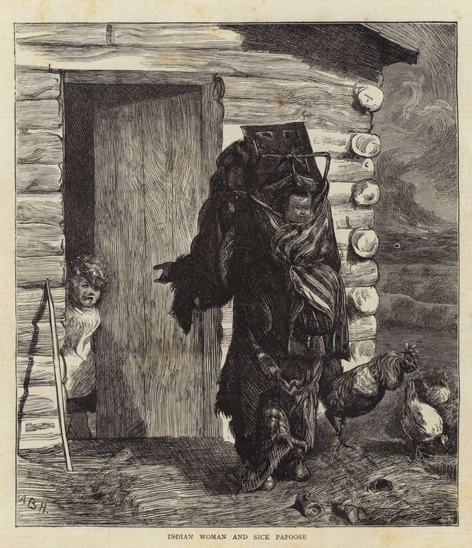 Indisk kvinde og syg papoose af Arthur Boyd Houghton