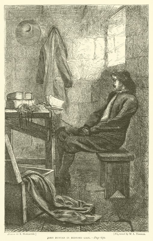 John Bunyan i Bedford fængsel af Arthur Boyd Houghton