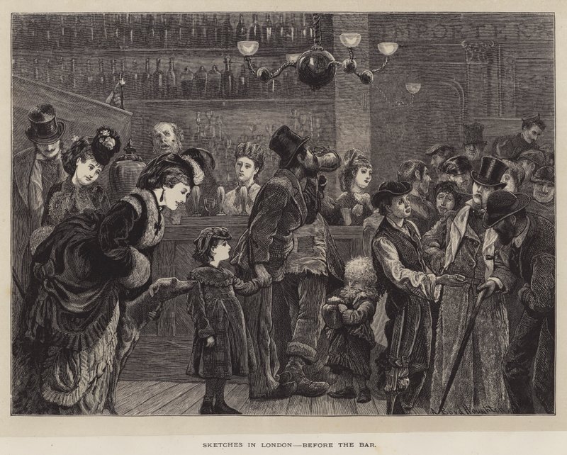 Skitser i London, før baren af Arthur Boyd Houghton