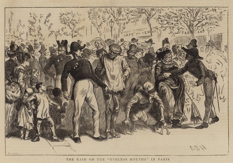 Razziaen på de ubrugelige munde i Paris af Arthur Boyd Houghton