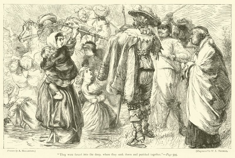 De blev tvunget ned i dybet, hvor de sank ned og omkom sammen af Arthur Boyd Houghton