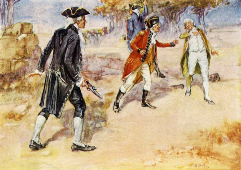 Duel mellem Warren Hastings og Philip Francis af Arthur David McCormick