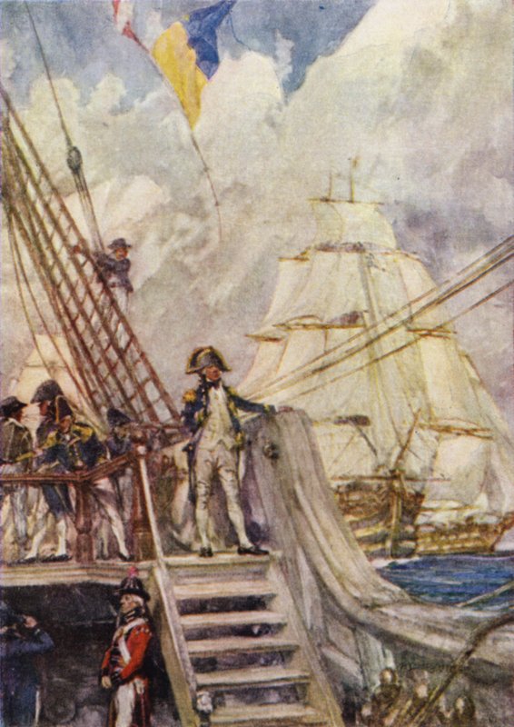 Nelson i jagten på den franske flåde af Arthur David McCormick