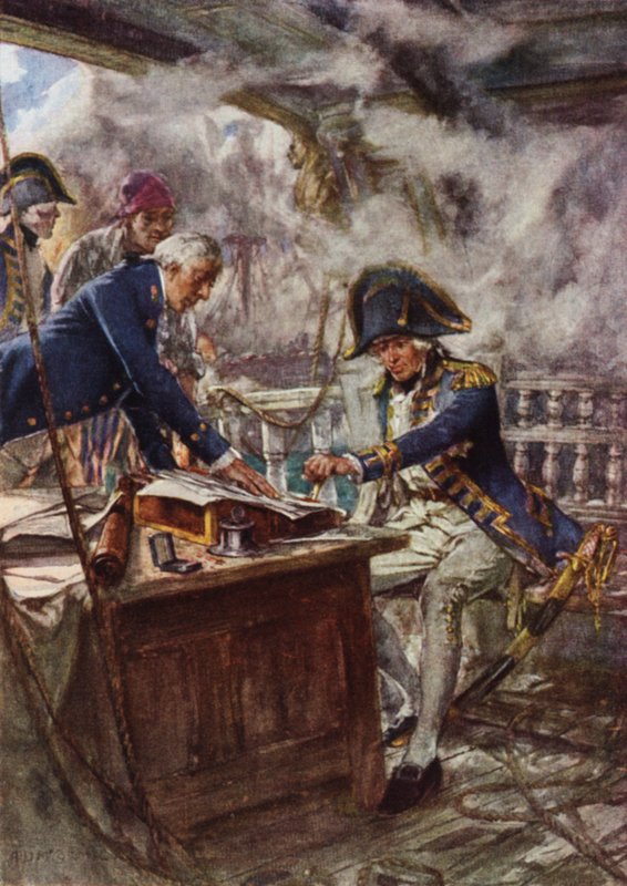 Nelson beseglede sit brev til kronprinsen af Danmark af Arthur David McCormick