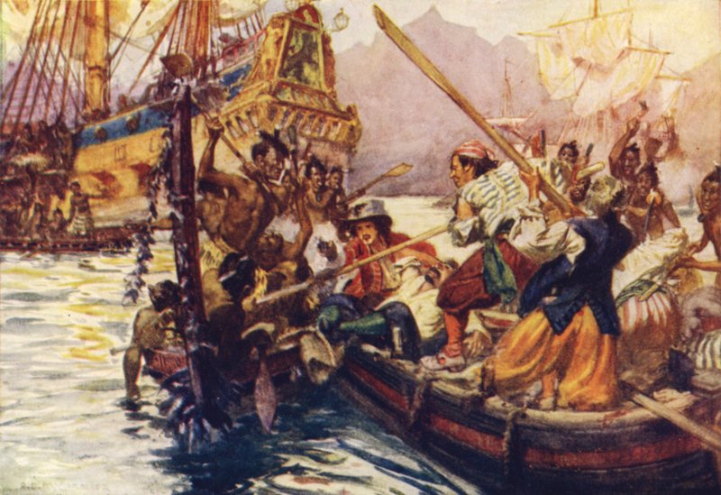 Kampen i Massacre Bay af Arthur David McCormick