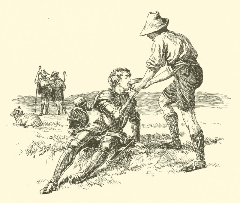 Sir Calidore, Knight of Courtesy, The Quest Of The Blatant Beast (gravering) af Arthur George Walker