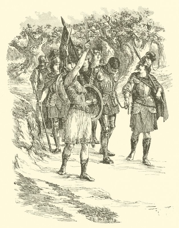 The Adventures Of Sir Artegall, Queen Of The Amazons (gravering) af Arthur George Walker