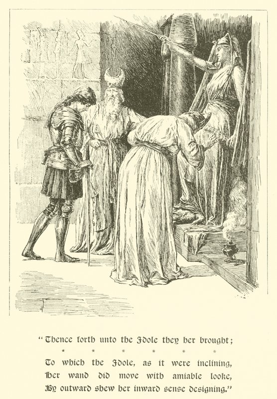 The Adventures Of Sir Artegall, Radigund And Britomart (gravering) af Arthur George Walker