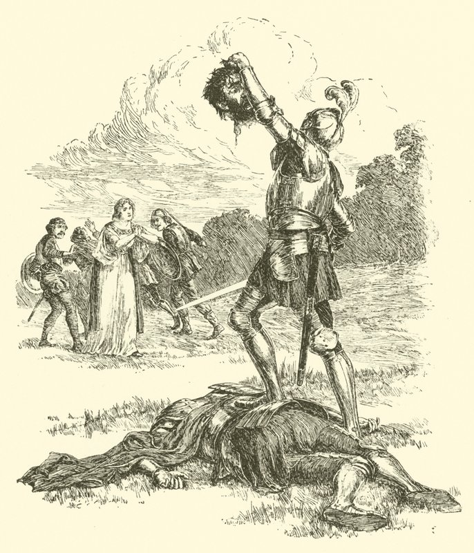 Sir Artegalls eventyr, Tyrannen Grantorto (gravering) af Arthur George Walker