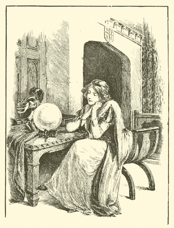 The Legend of Britomart, Britomart And The Magic Mirror (gravering) af Arthur George Walker