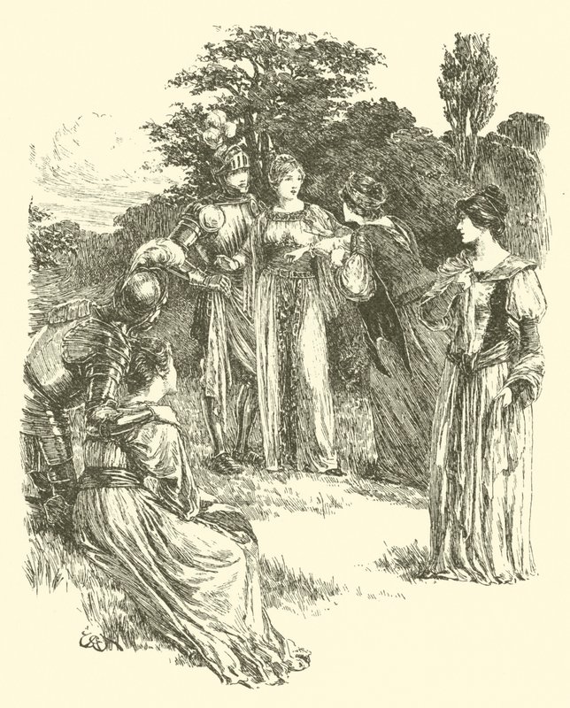 The Legend Of Britomart, The Golden Girdle Awarded (gravering) af Arthur George Walker