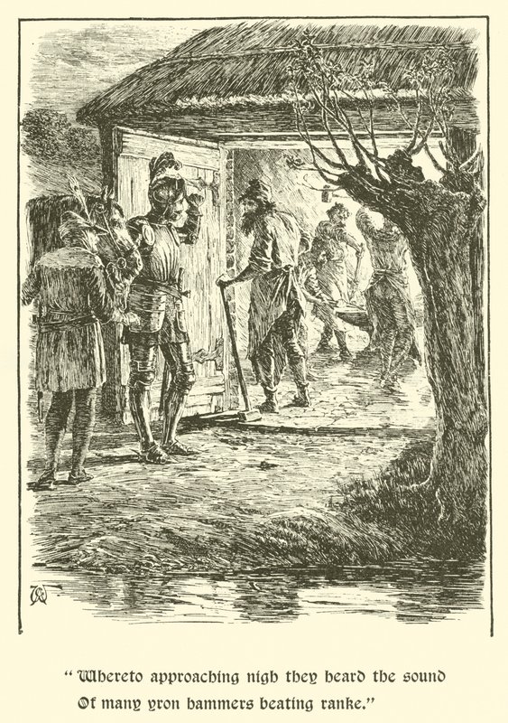 The Legend of Britomart, The House of Care (gravering) af Arthur George Walker