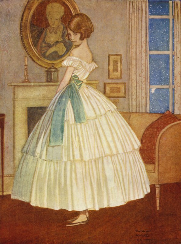 Møllerens datter (farve litho) af Arthur George Watts