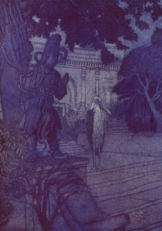 Der er en stilhed, hvor ingen lyd har været (farve litho) af Arthur George Watts