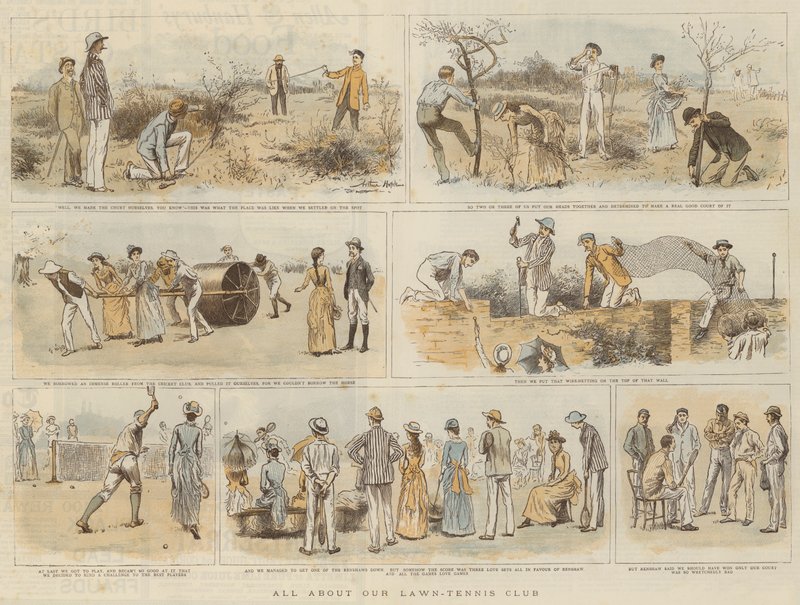 Alt om vores Lawn-Tennis Club (chromolitho) af Arthur Hopkins