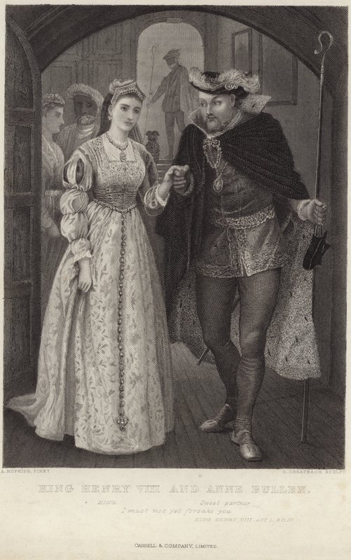 Kong Henrik VIII og Anne Bullen af Arthur Hopkins